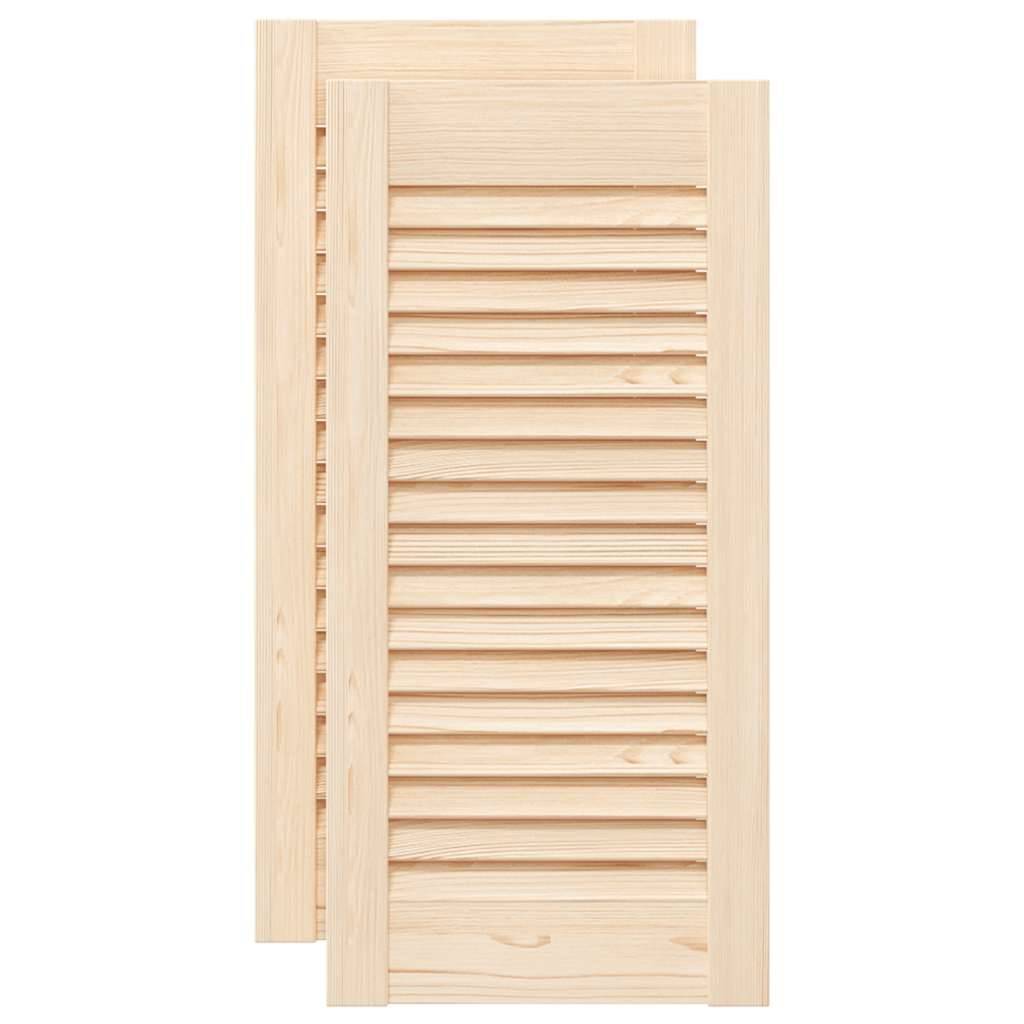 vidaXL Schranktüren Lamellen-Design 2 Stk. 61,5x29,5cm Massivholz