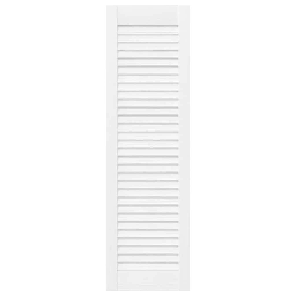 vidaXL Schranktüren Lamellen-Design 4 Stk. Weiß 99x29,5 cm