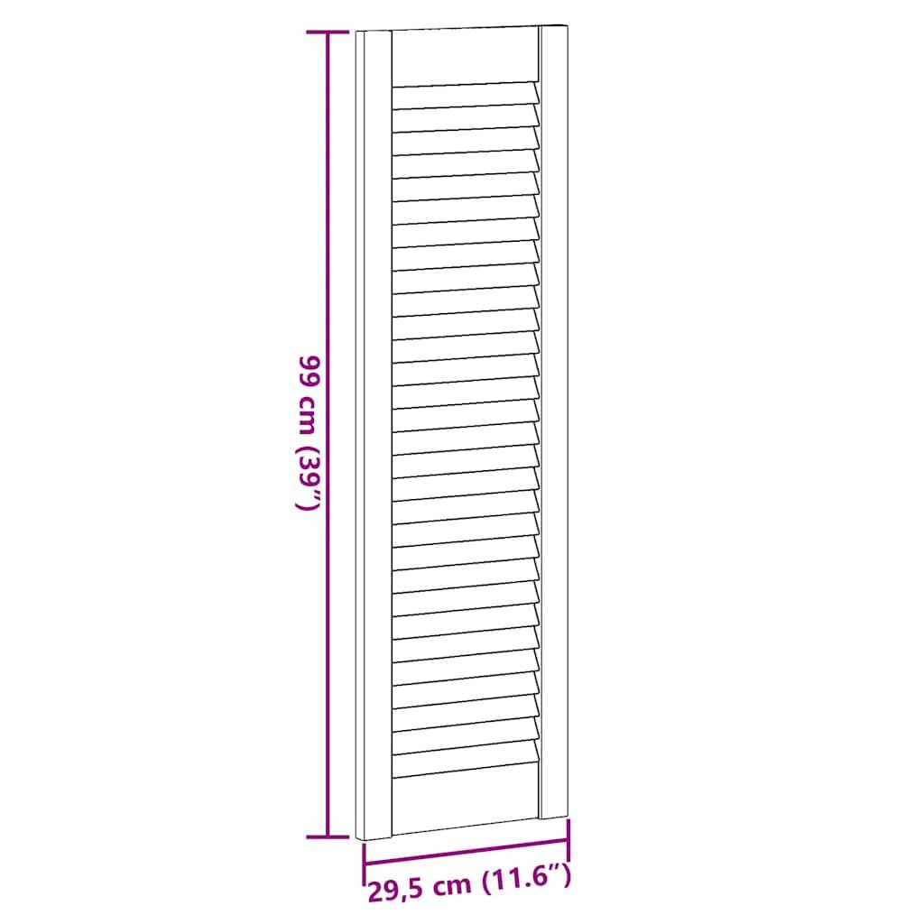 vidaXL Schranktür Lamellen-Design Weiß 99x29,5 cm