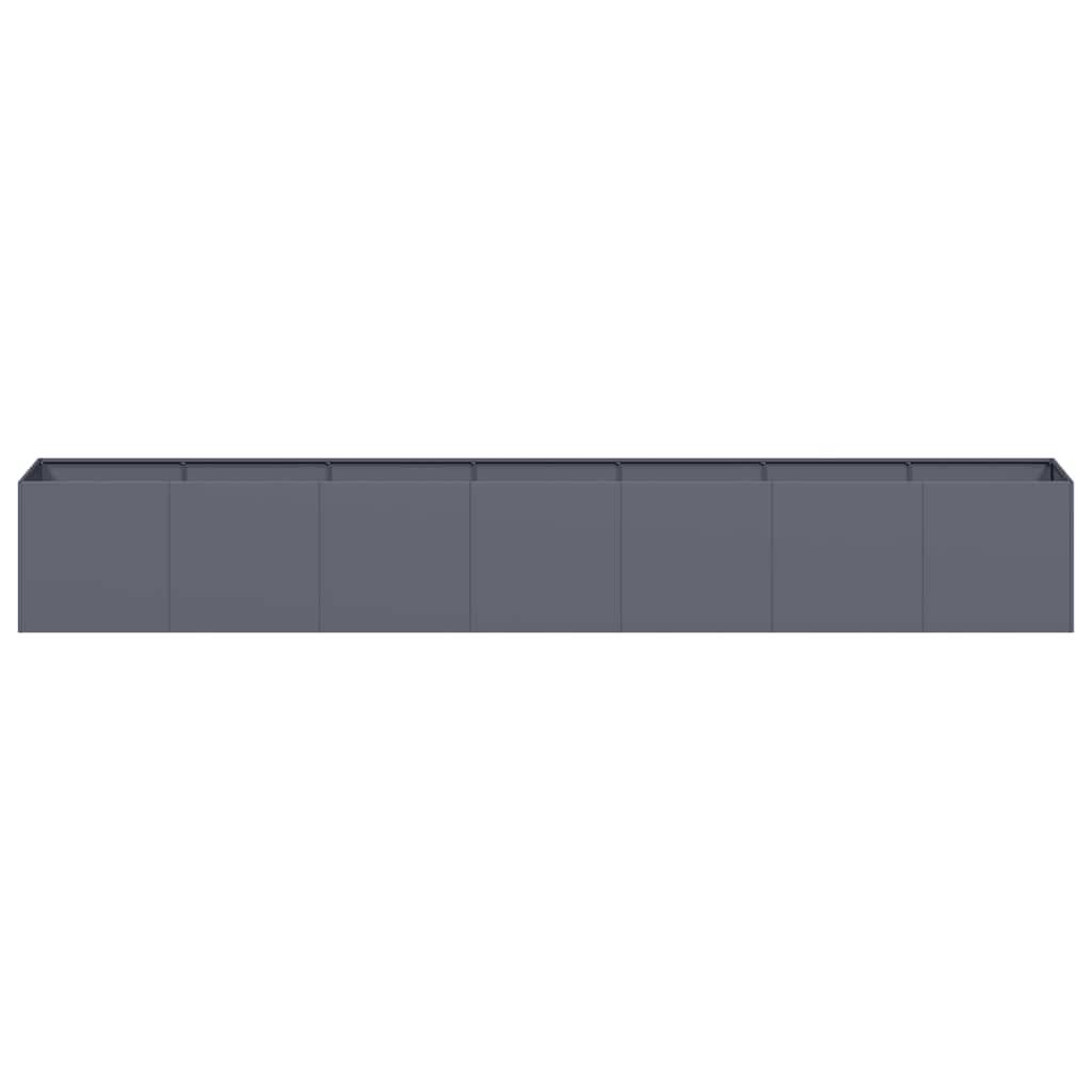 vidaXL Pflanzkübel Anthrazit 280x40x40 cm Kaltgewalzter Stahl