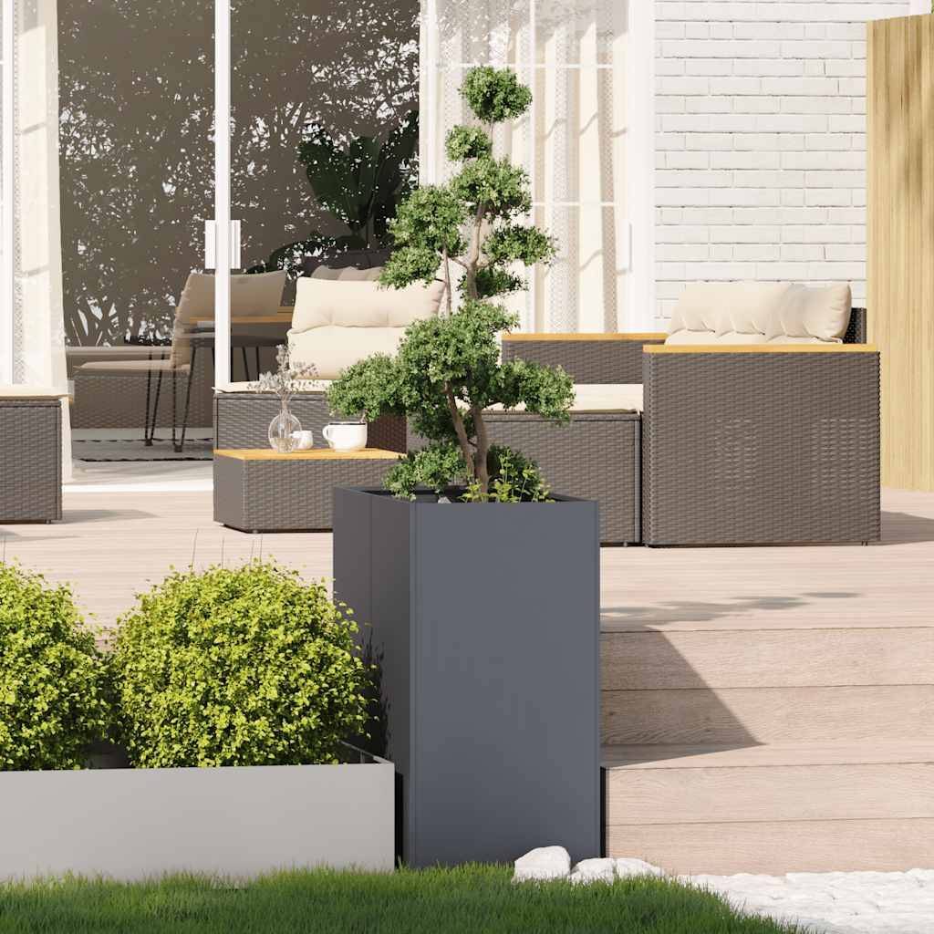 vidaXL Pflanzgefäß Anthrazit 40x80x80 cm Stahl