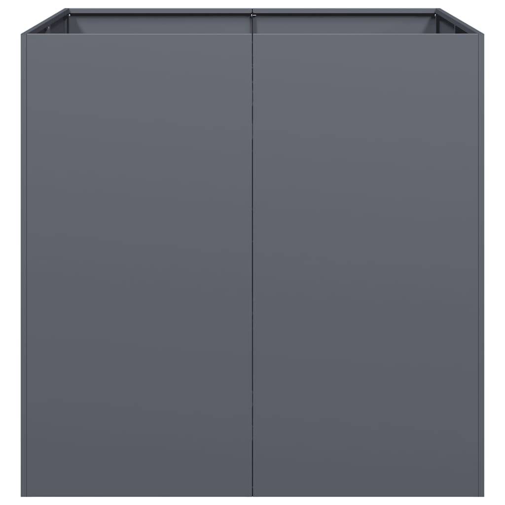 vidaXL Pflanzgefäß Anthrazit 80x80x80 cm Stahl