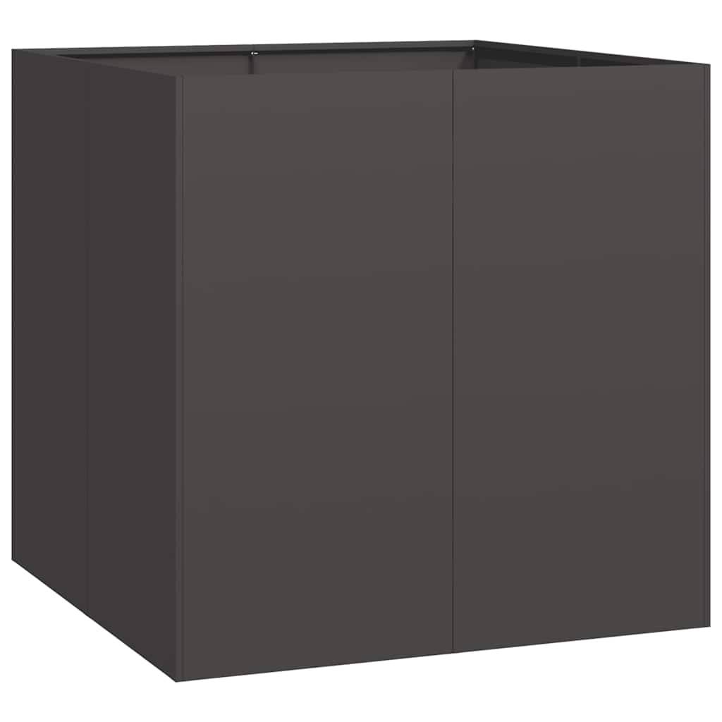 vidaXL Pflanzkübel Schwarz 80x80x80 cm Stahl