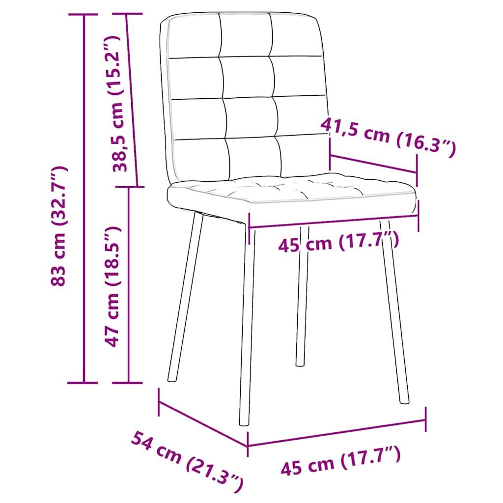 vidaXL Esszimmerstühle 6 Stk. Dunkelgrau Samt