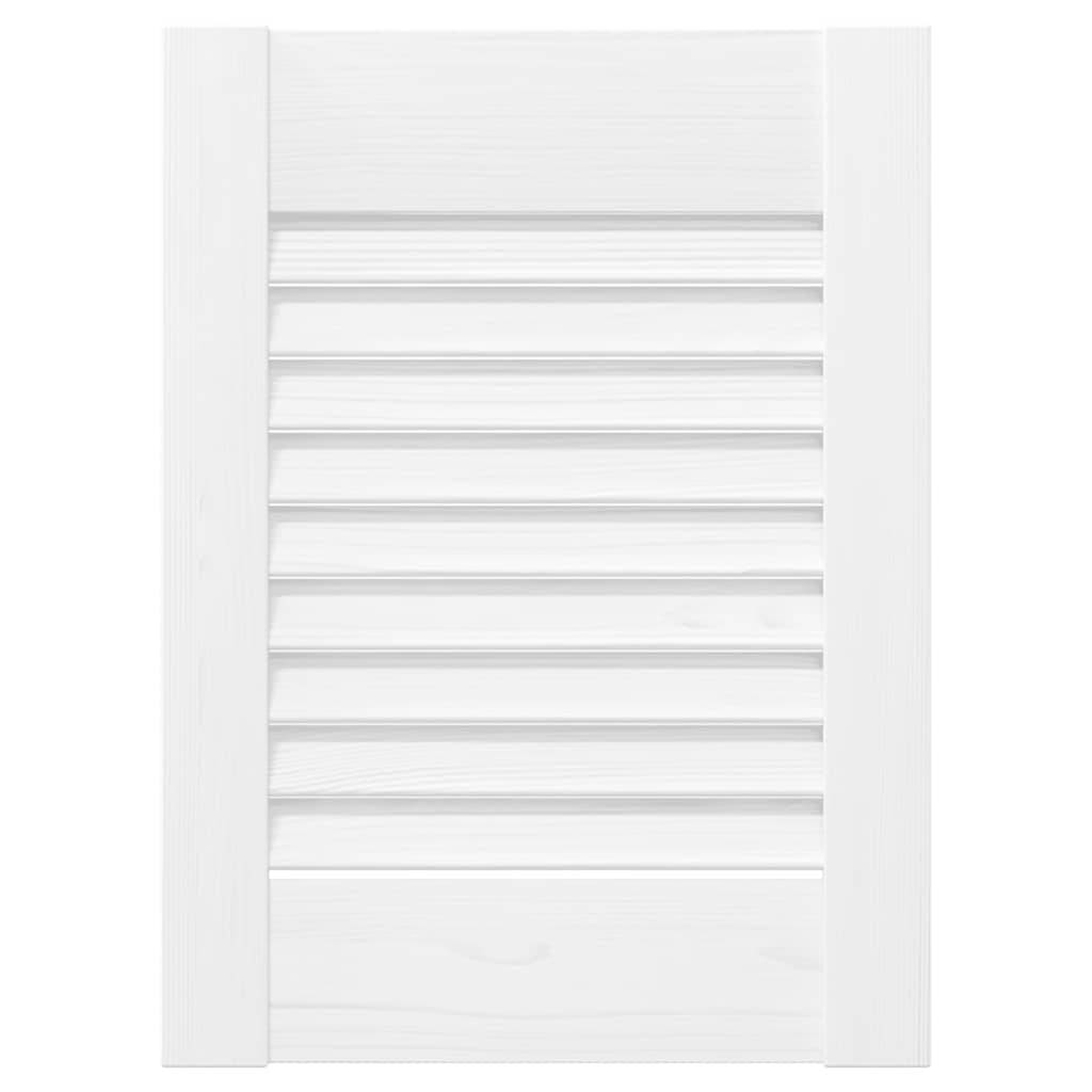 vidaXL Schranktür Lamellen-Design Weiß 39,5x29,5 cm