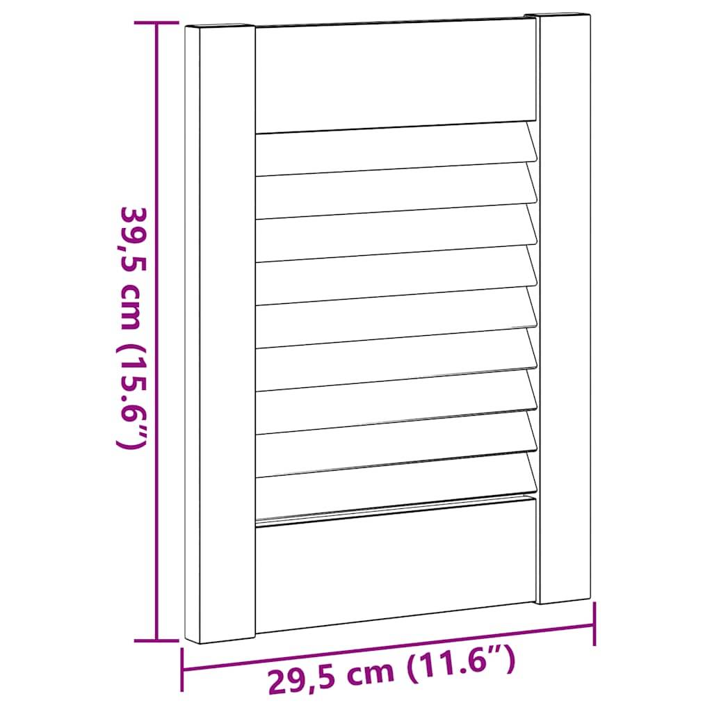vidaXL Schranktür Lamellen-Design Weiß 39,5x29,5 cm