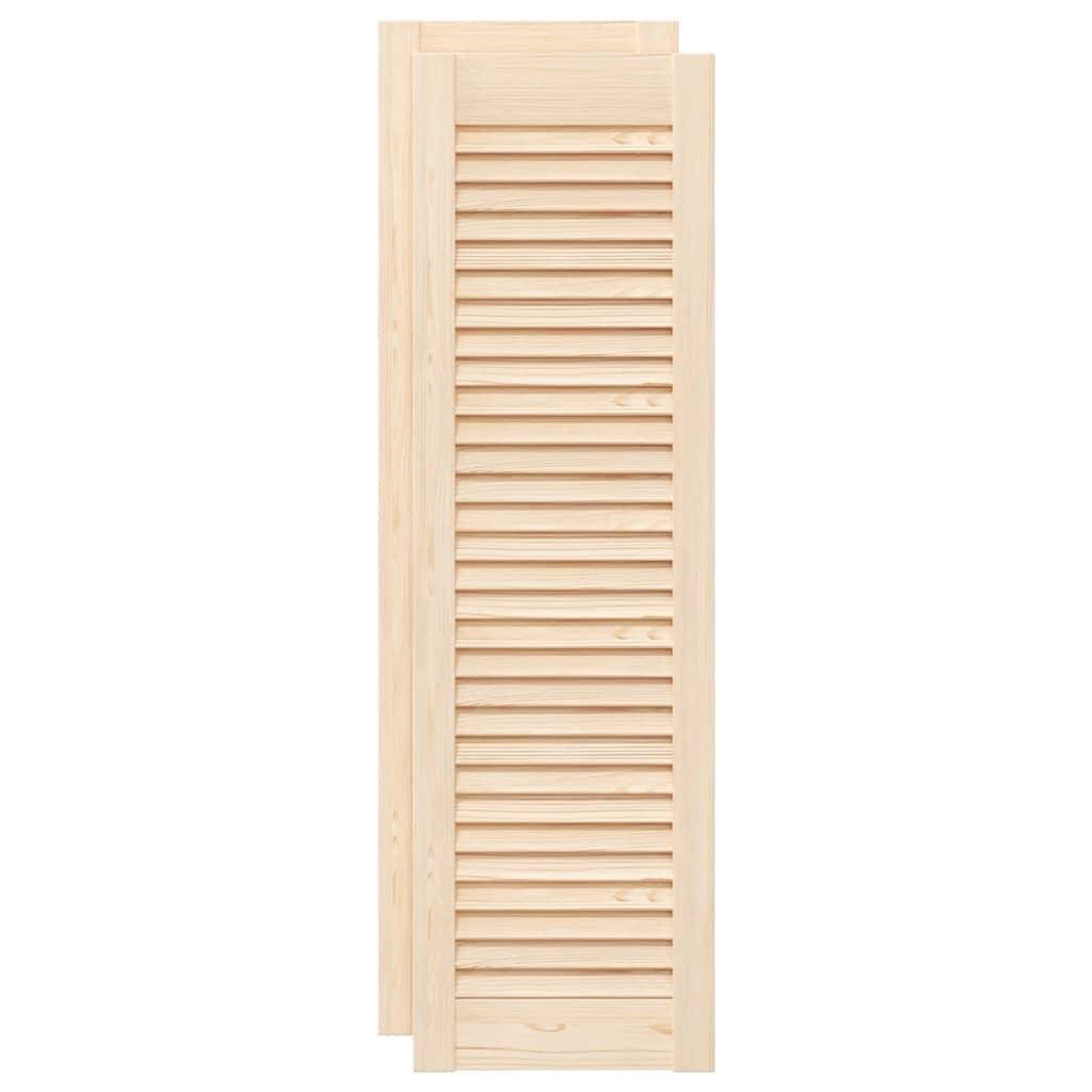 vidaXL Schranktüren Lamellen-Design 2 Stk. 99x29,5cm Massivholz Kiefer
