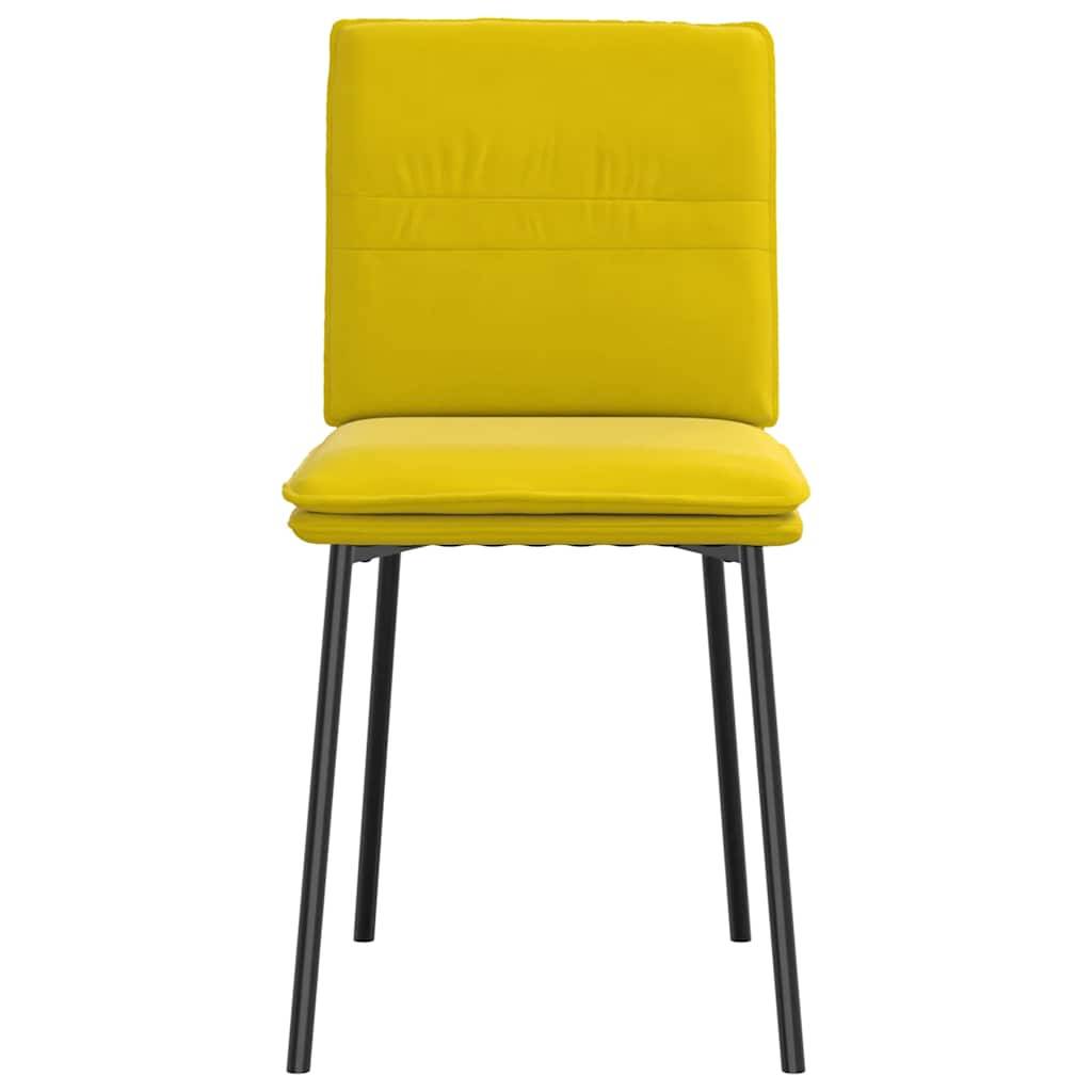 vidaXL Esszimmerstühle 2 Stk. Gelb Samt