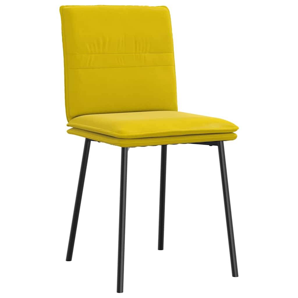 vidaXL Esszimmerstühle 2 Stk. Gelb Samt