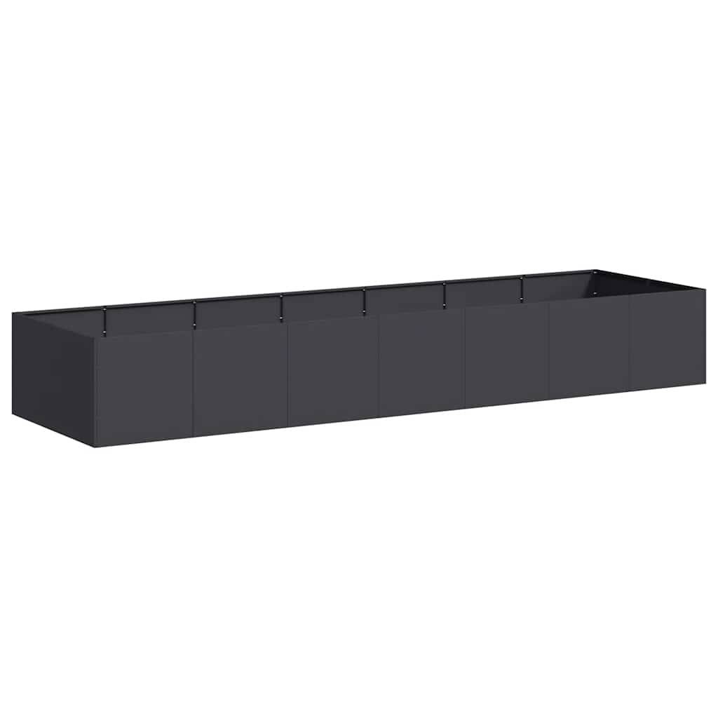 vidaXL Pflanzkübel Schwarz 280x80x40 cm Stahl