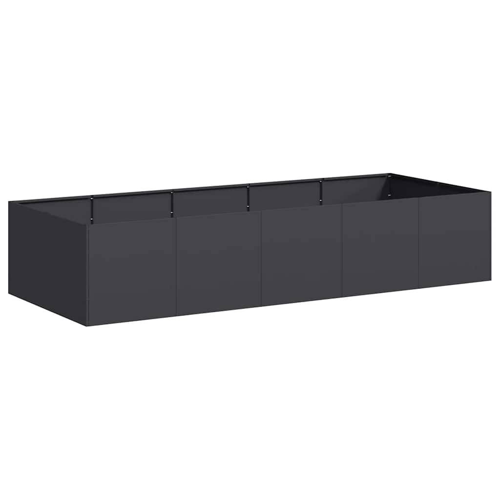 vidaXL Pflanzgefäß Schwarz 200x80x40 cm Stahl