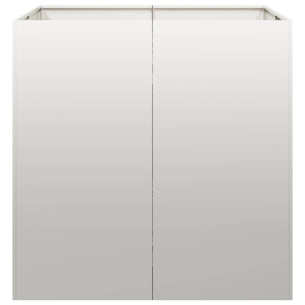 vidaXL Pflanzkübel 80x80x80 cm Edelstahl