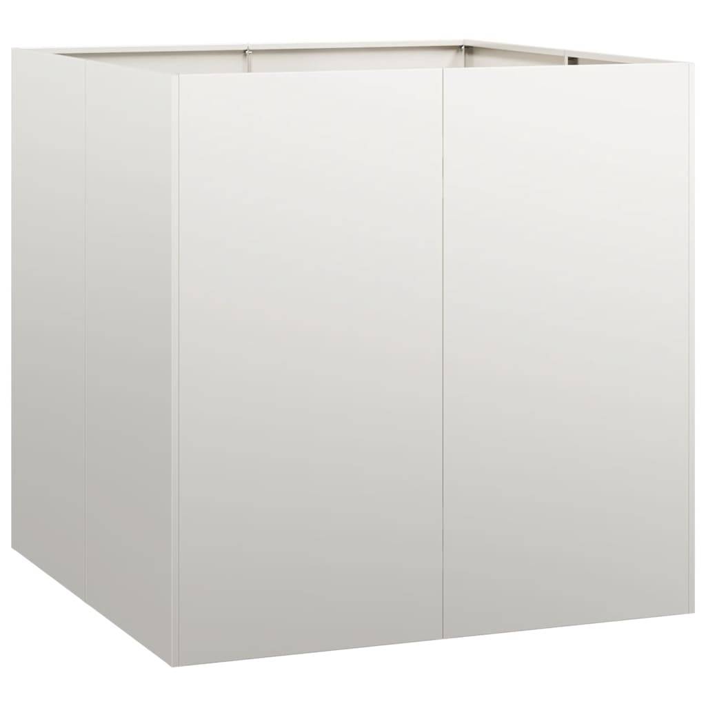 vidaXL Pflanzkübel 80x80x80 cm Edelstahl