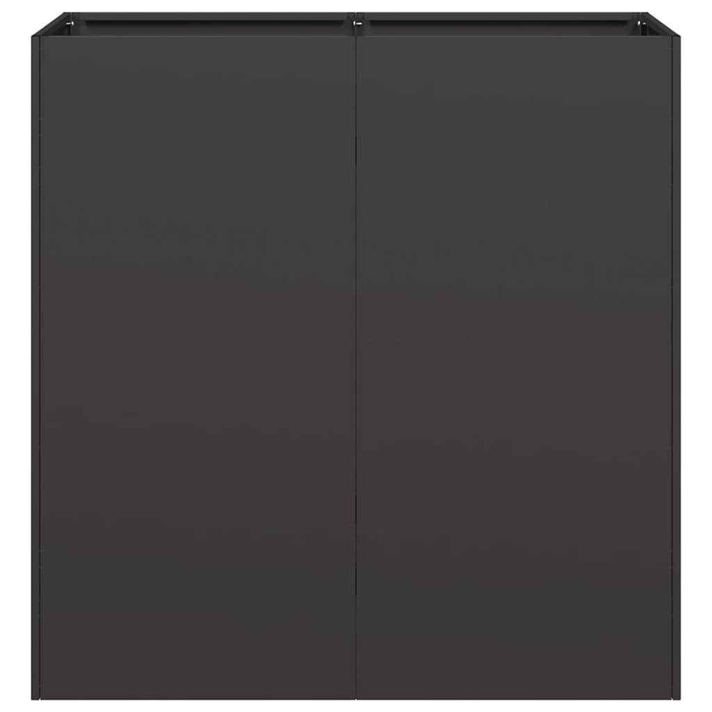 vidaXL Pflanzkübel Schwarz 80x40x80 cm Kaltgewalzter Stahl