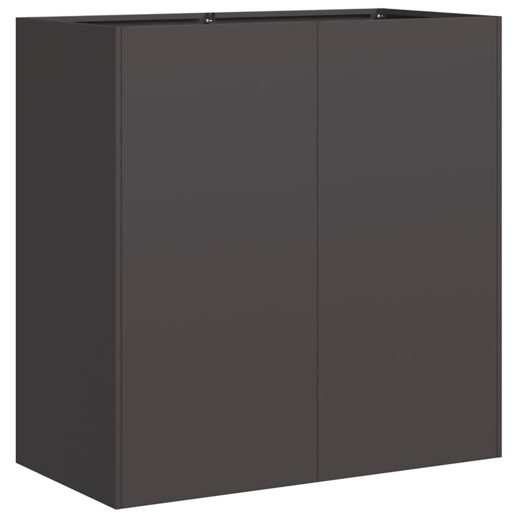 vidaXL Pflanzkübel Schwarz 80x40x80 cm Kaltgewalzter Stahl