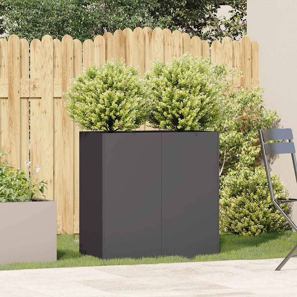 vidaXL Pflanzkübel Schwarz 80x40x80 cm Kaltgewalzter Stahl