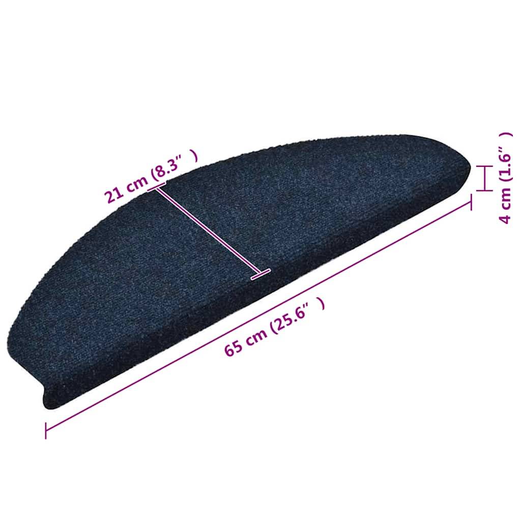 vidaXL Stufenmatten Selbstklebend 30 Stk. Marineblau 65x21x4 cm