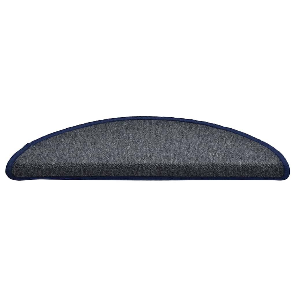 vidaXL Stufenmatten 30 Stk. Dunkelgrau und Blau 56x17x3 cm