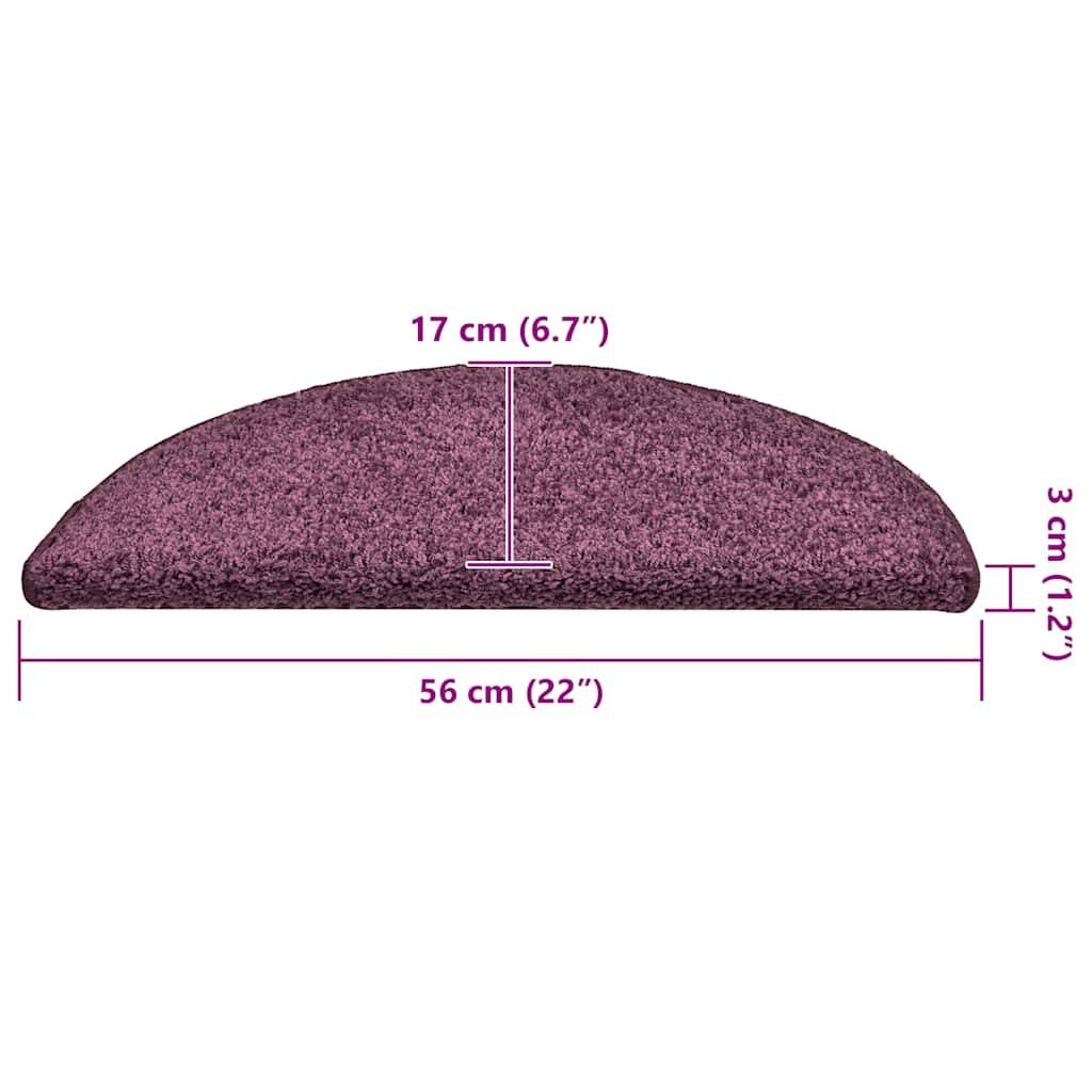vidaXL Stufenmatten 30 Stk. Dunkellila 56x17x3 cm