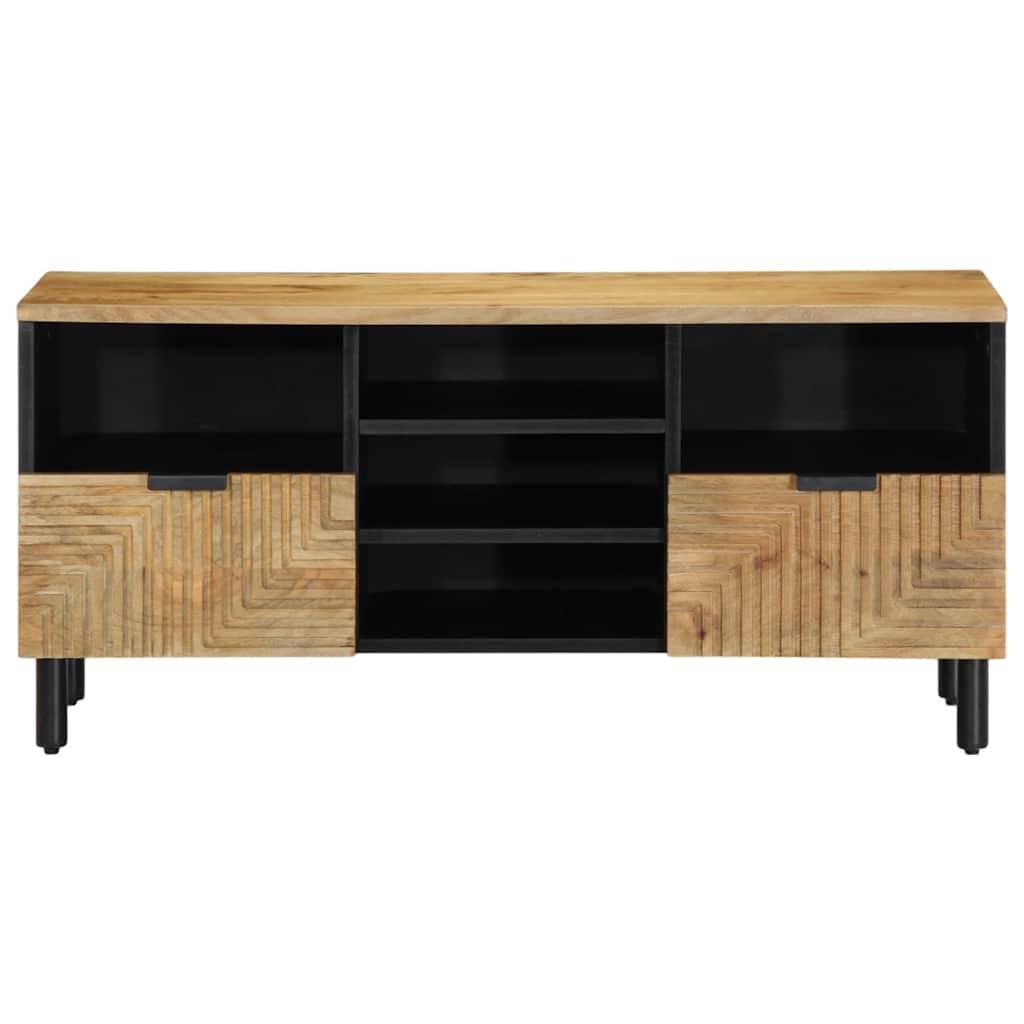 vidaXL TV-Schrank Braun 100x33x46 cm Massivholz Mango
