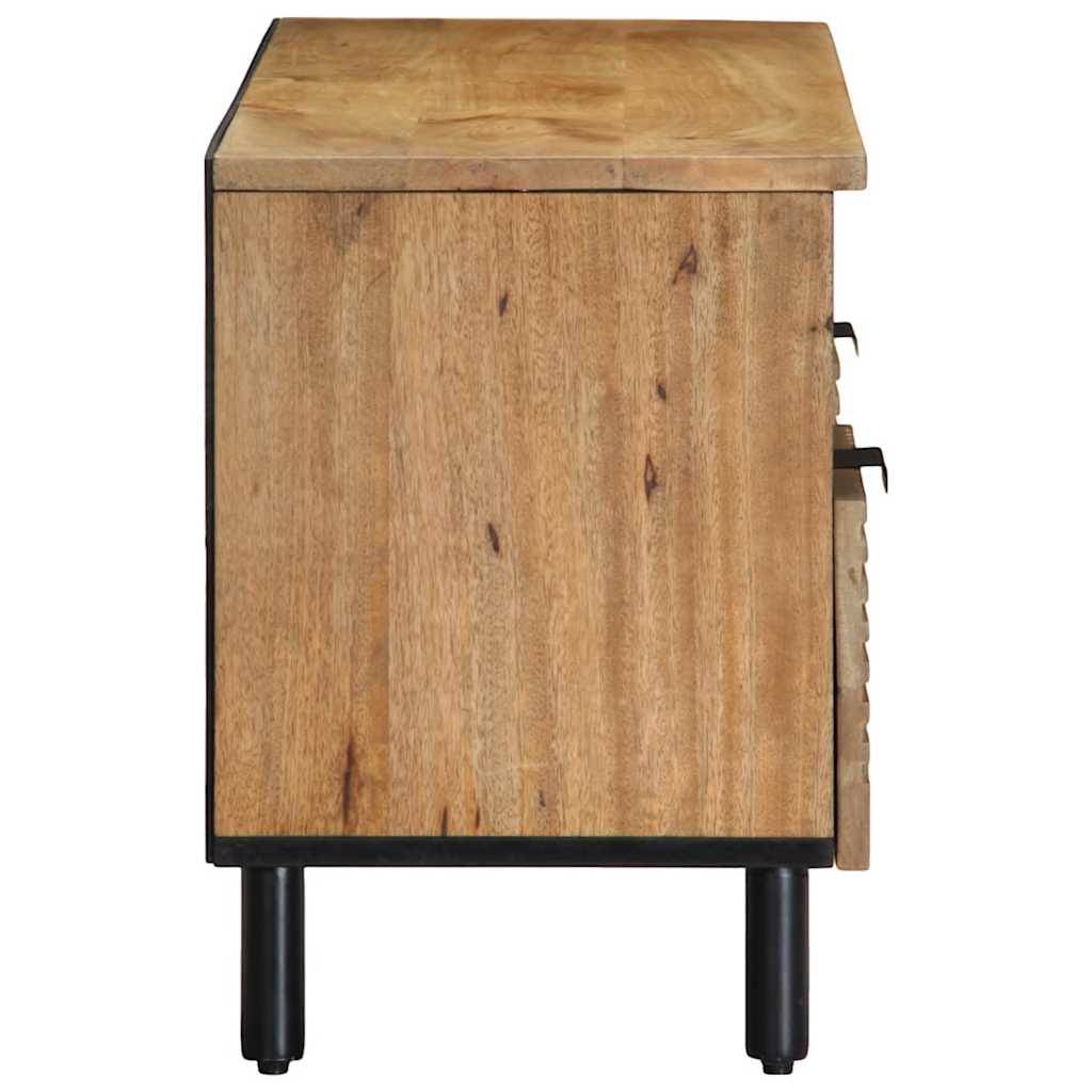 vidaXL TV-Schrank Braun 100x33x46 cm Massivholz Mango
