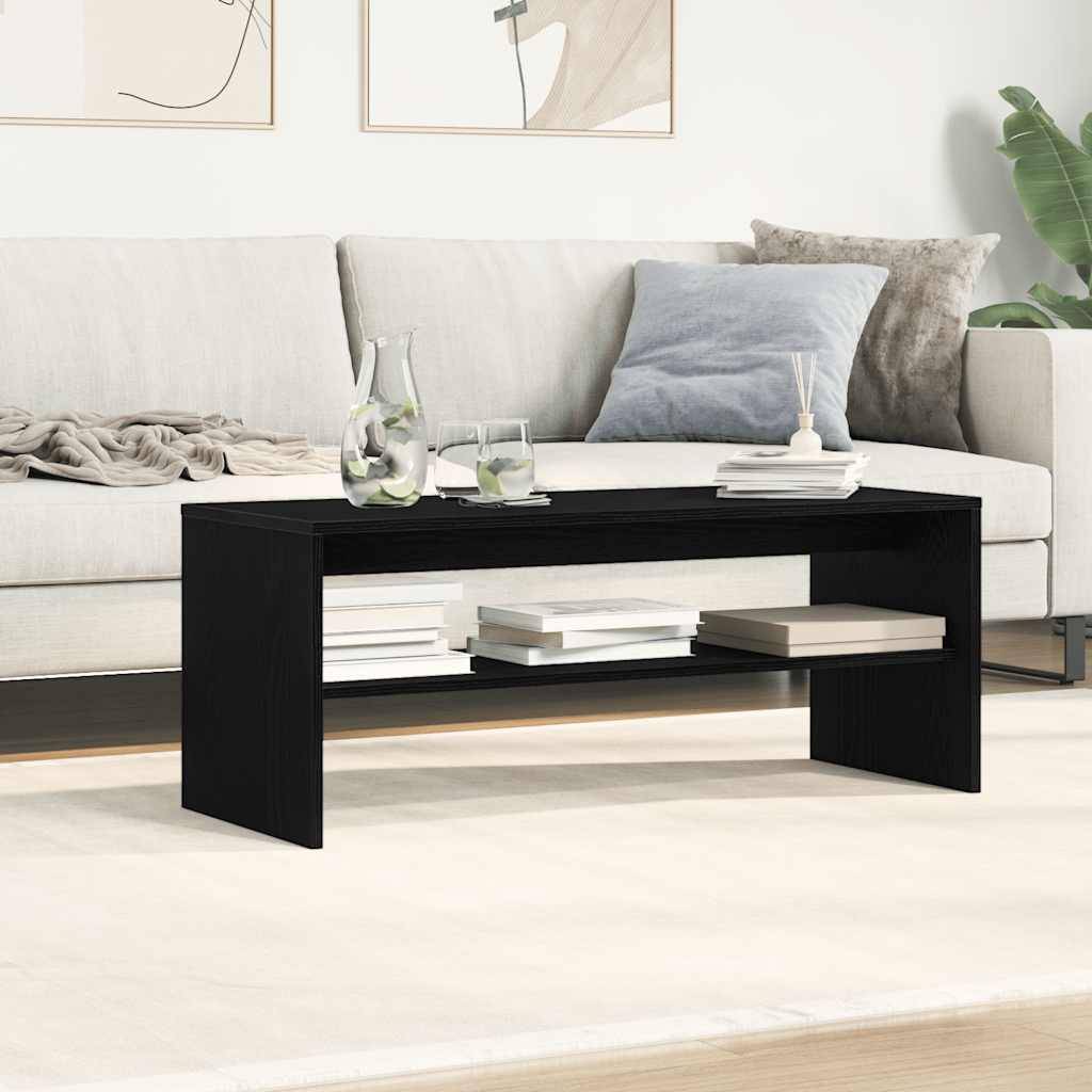 vidaXL TV-Schrank Schwarz Eichen-Optik 100x40x40 cm Holzwerkstoff