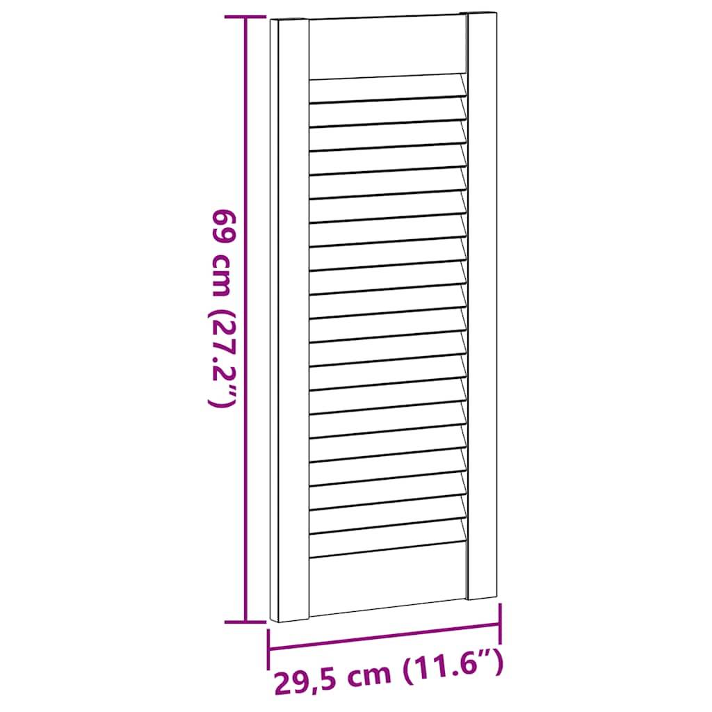 vidaXL Schranktüren Lamellen-Design 4 Stk. 69x29,5cm Massivholz Kiefer