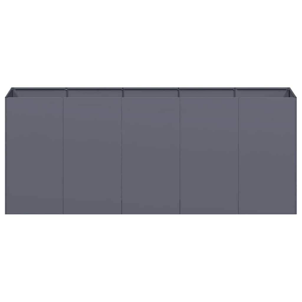 vidaXL Pflanzkübel Anthrazit 200x40x80 cm Kaltgewalzter Stahl