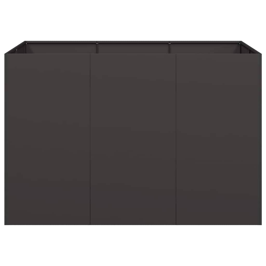 vidaXL Pflanzkübel Schwarz 120x80x80 cm Stahl