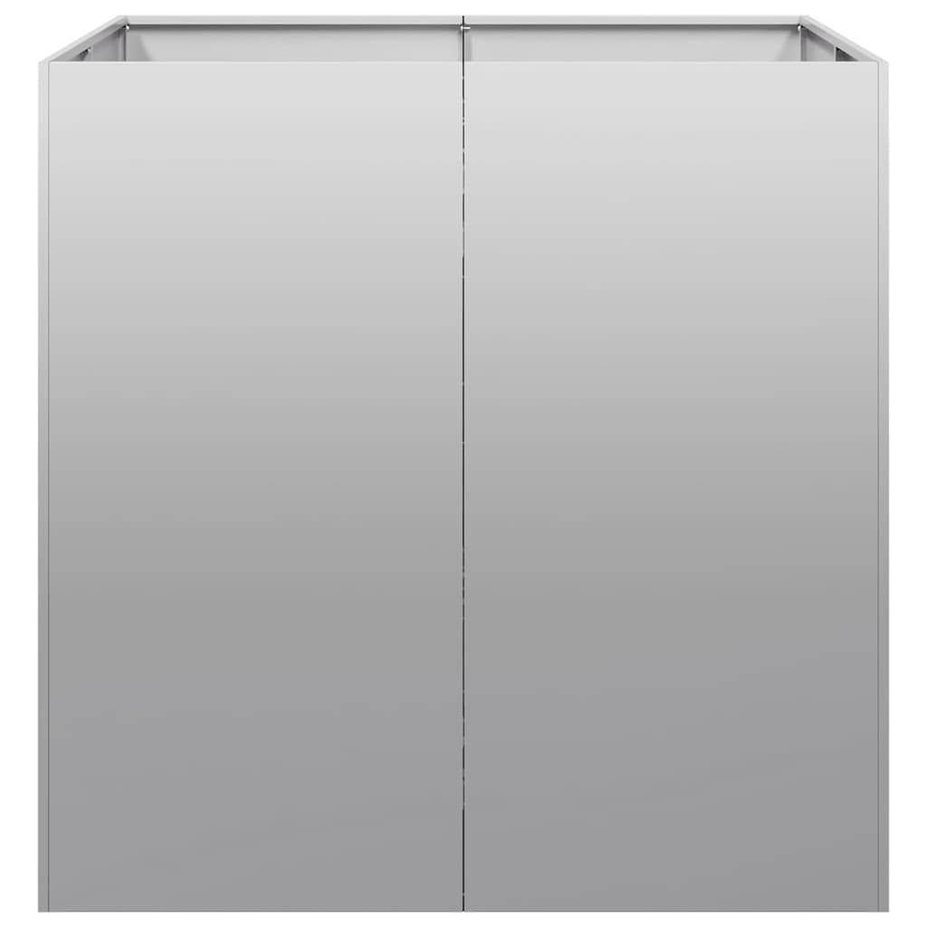 vidaXL Pflanzkübel 80x80x80 cm Verzinkter Stahl