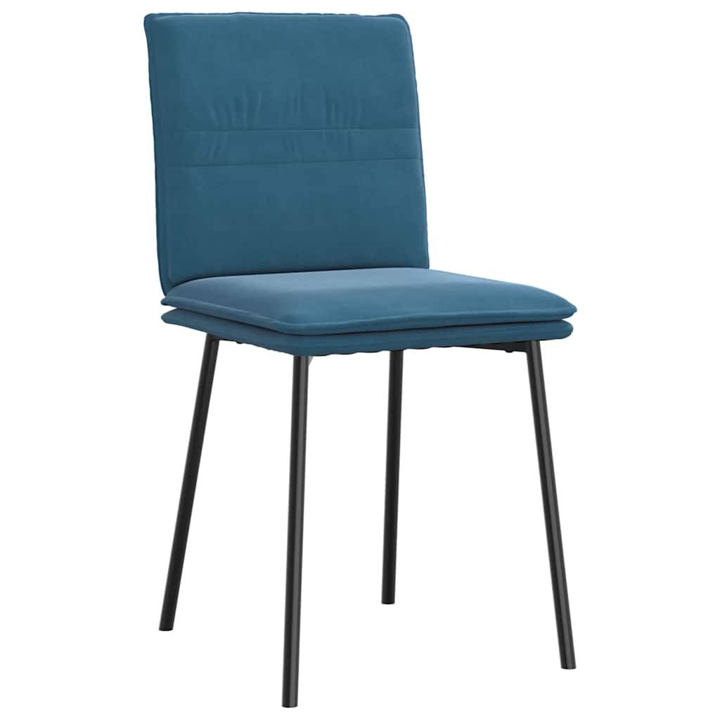 vidaXL Esszimmerstühle 6 Stk. Blau Samt