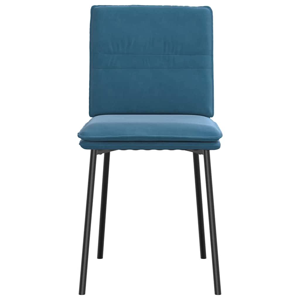 vidaXL Esszimmerstühle 6 Stk. Blau Samt