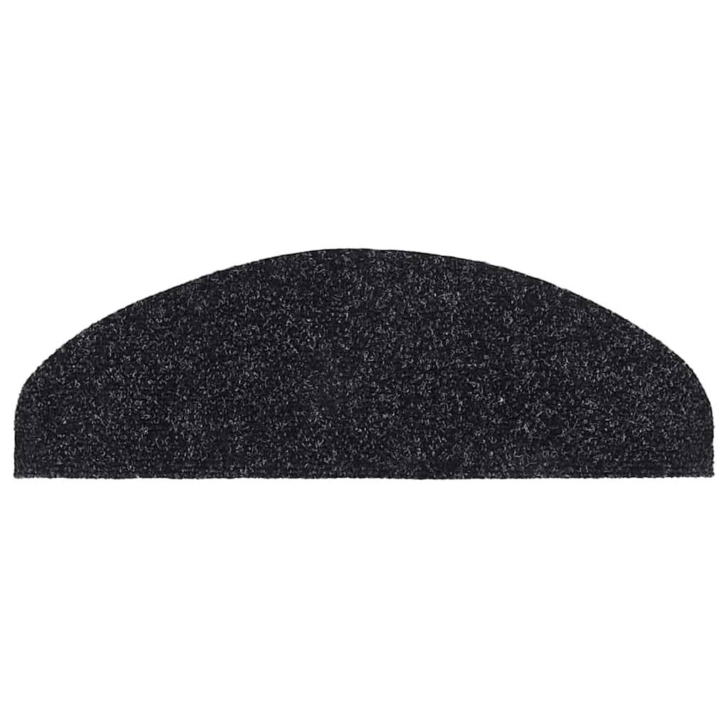 vidaXL Stufenmatten Selbstklebend 20 Stk. Schwarz 65x21x4 cm