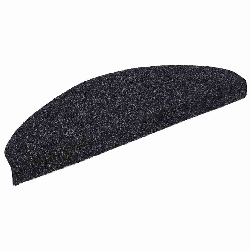 vidaXL Stufenmatten Selbstklebend 20 Stk. Schwarz 65x21x4 cm