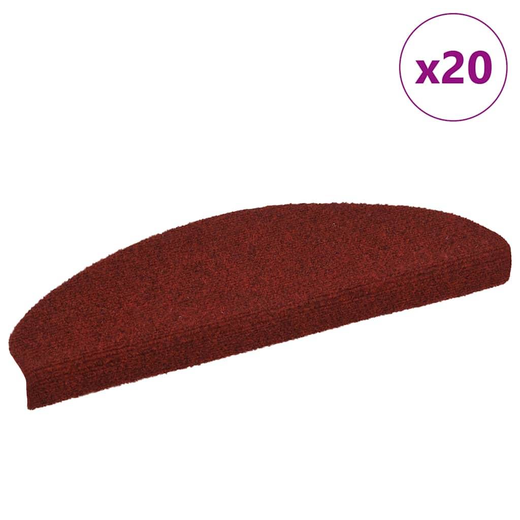 vidaXL Stufenmatten Selbstklebend 20 Stk. Rot 65x21x4 cm