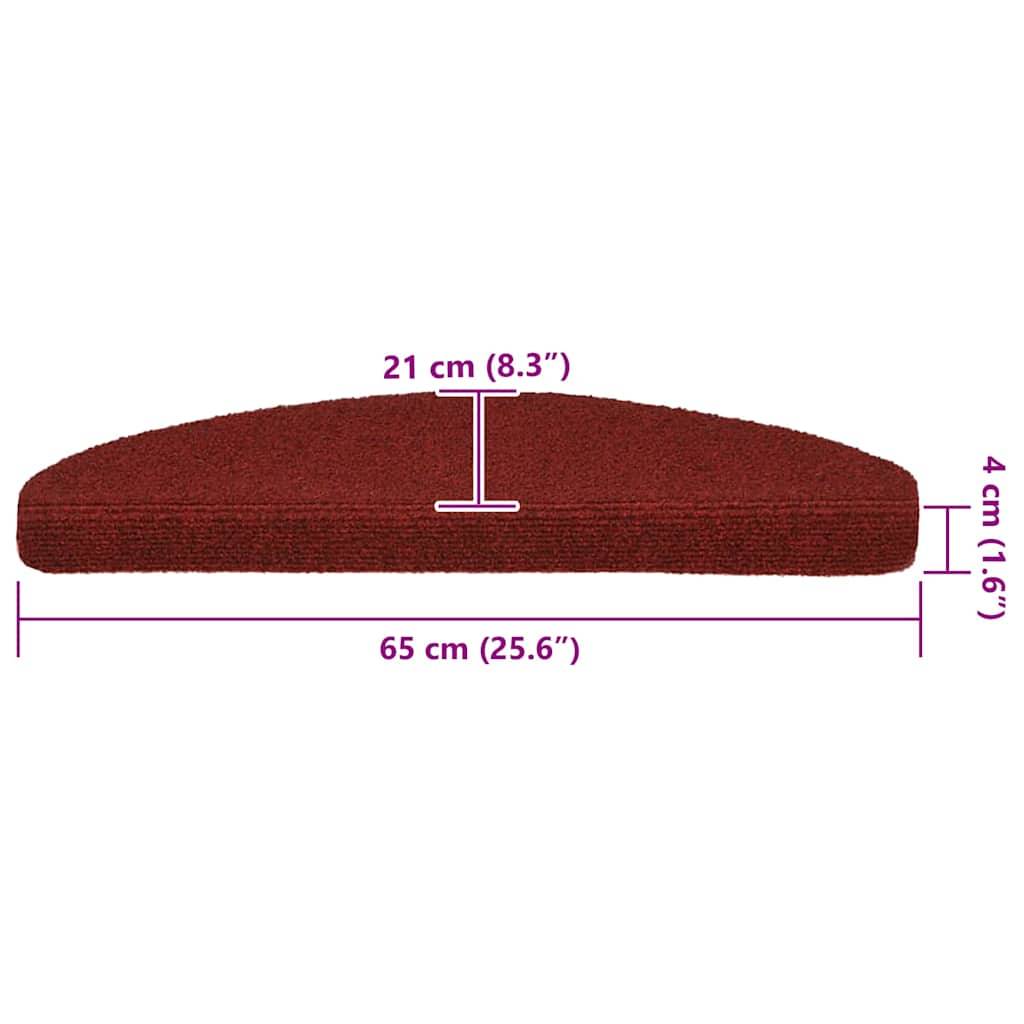 vidaXL Stufenmatten Selbstklebend 20 Stk. Rot 65x21x4 cm
