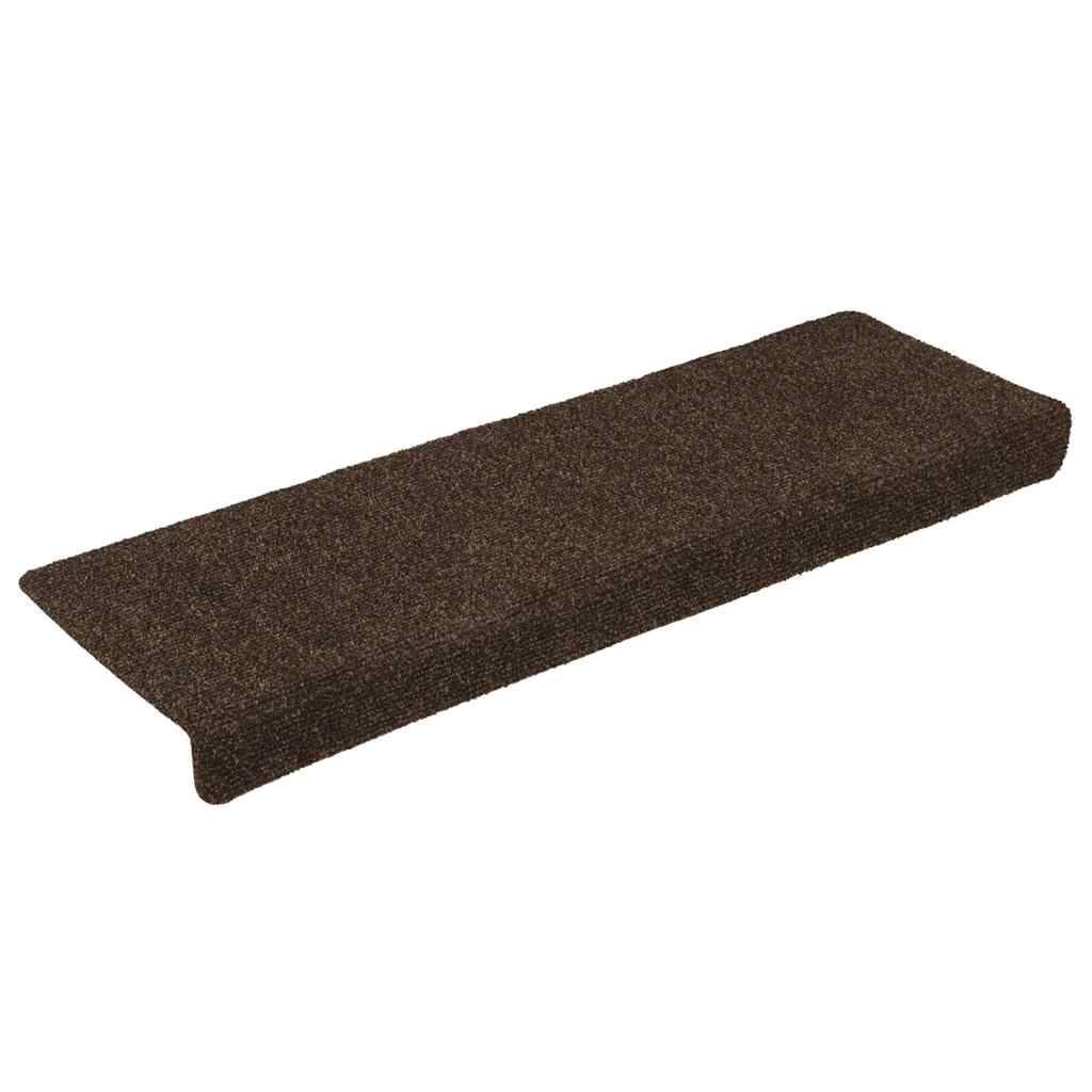 vidaXL Stufenmatten Selbstklebend 30 Stk. Braun 65x21x4 cm