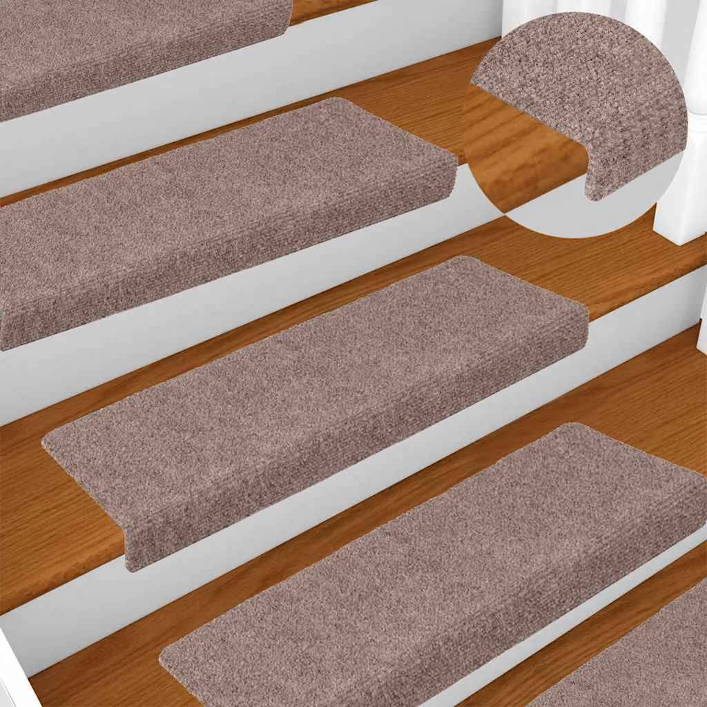 vidaXL Stufenmatten Selbstklebend 30 Stk. Creme 65x21x4 cm