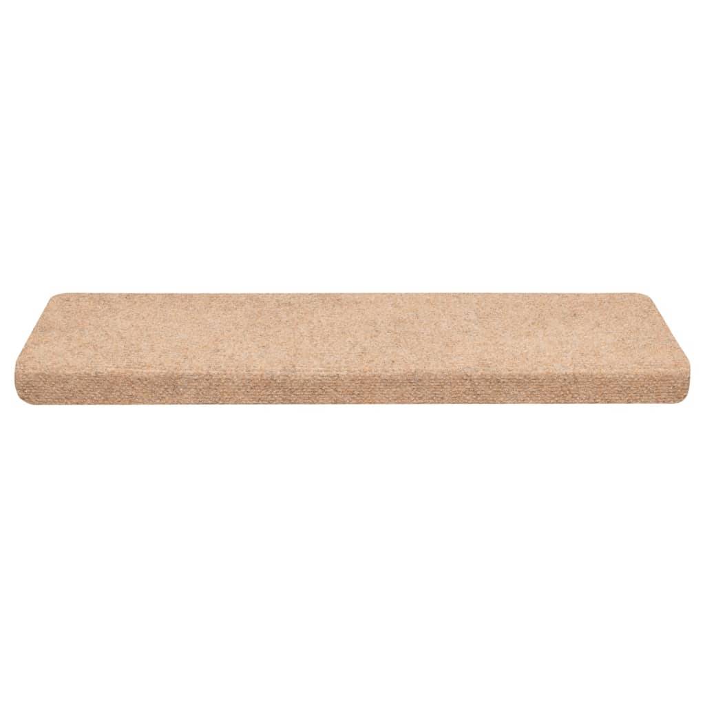 vidaXL Stufenmatten Selbstklebend 30 Stk. Creme 65x21x4 cm