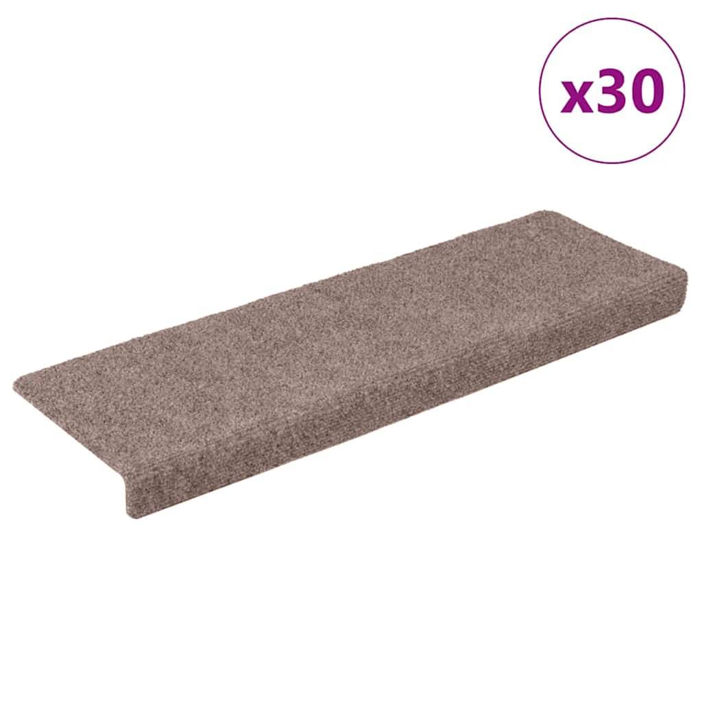 vidaXL Stufenmatten Selbstklebend 30 Stk. Creme 65x21x4 cm