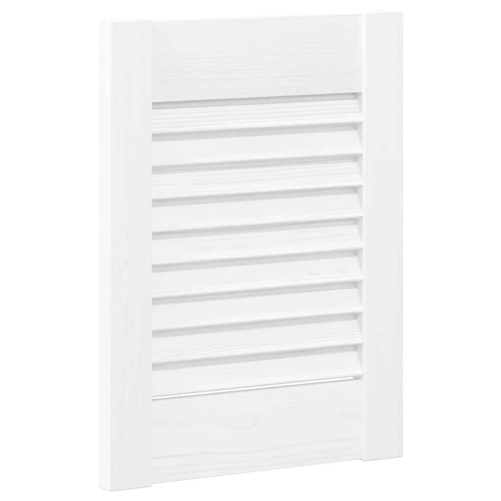vidaXL Schranktüren Lamellen-Design 4 Stk. Weiß 39,5x29,5 cm