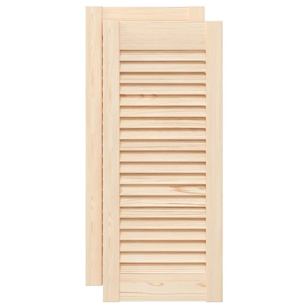 vidaXL Schranktüren Lamellen-Design 2 Stk. 69x29,5cm Massivholz Kiefer