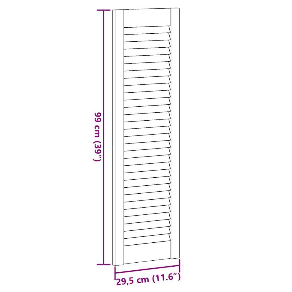 vidaXL Schranktüren Lamellen-Design 4 Stk. Weiß 99x29,5 cm
