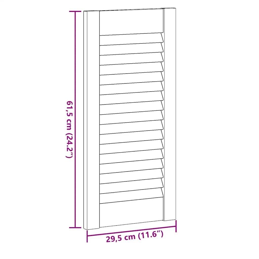 vidaXL Schranktüren Lamellen-Design 4 Stk. Weiß 61,5x29,5 cm