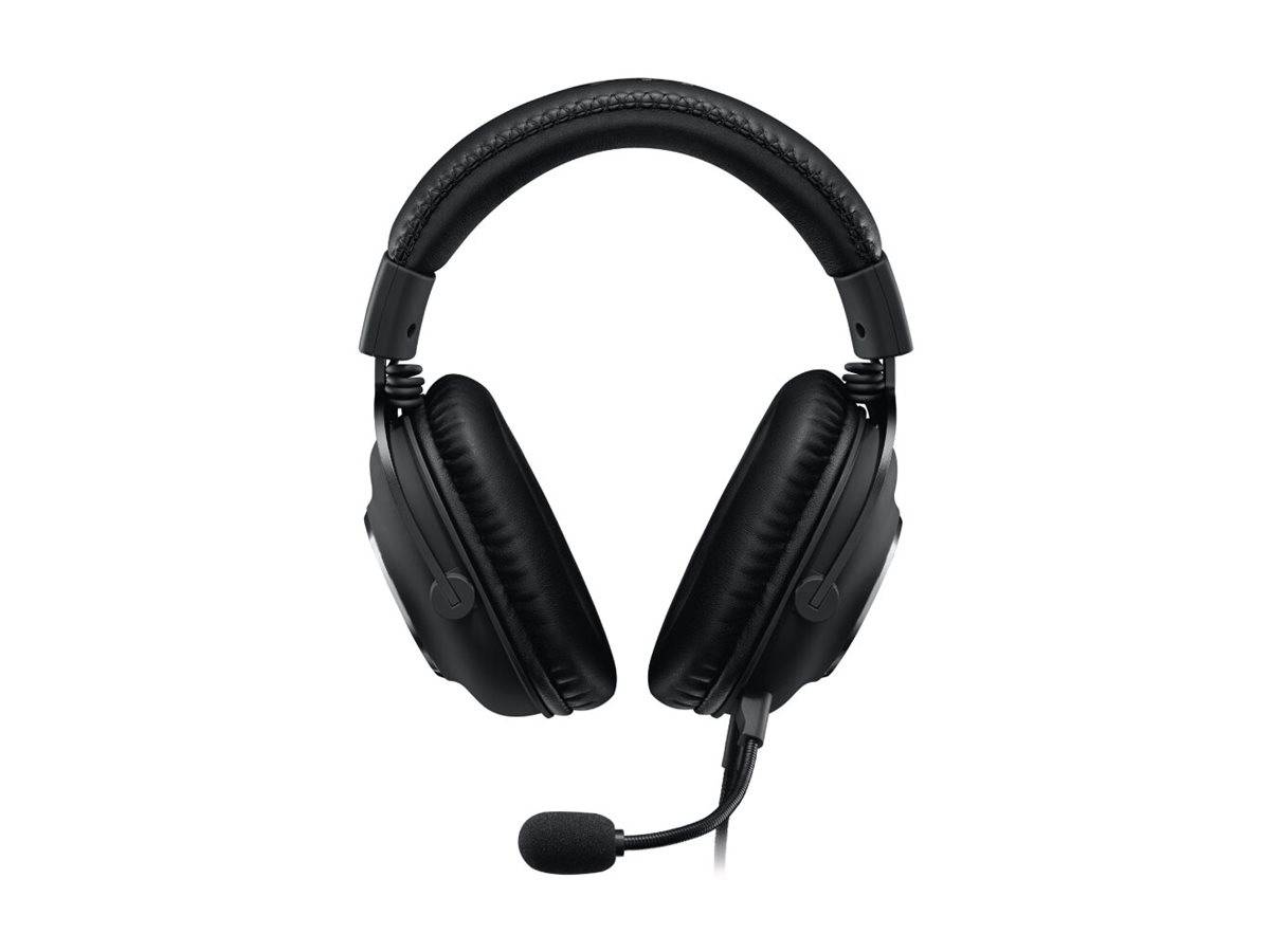 Schwarzes Over-Ear-Headset mit einem verstellbaren Mikrofon, geeignet für Gaming oder Online-Meetings.