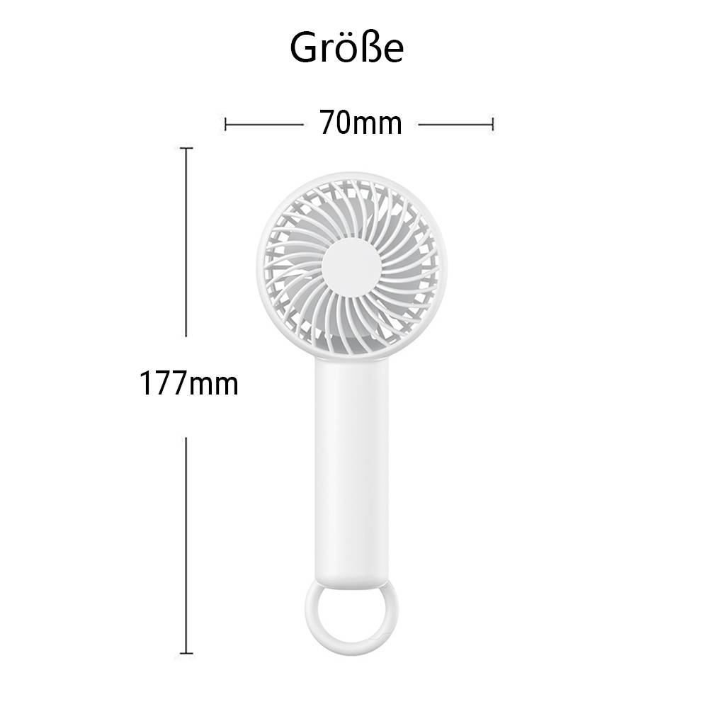 Handventilator Tragbarer Ventilator Vertikaler Tischventilator Desktop-Ventilator mit Bergsteigerschnalle