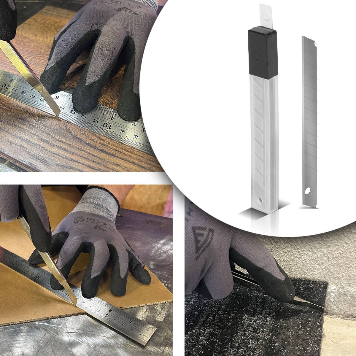 STAHLWERK Klingen 9 mm für Cuttermesser im 200er Set Abbrechklingen