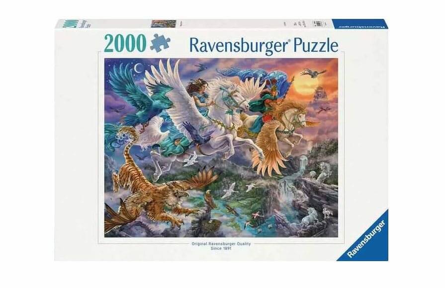 Original Ravensburger Quality Puzzle Auf dem Pegasus durch die Lüfte (2000 Teile)