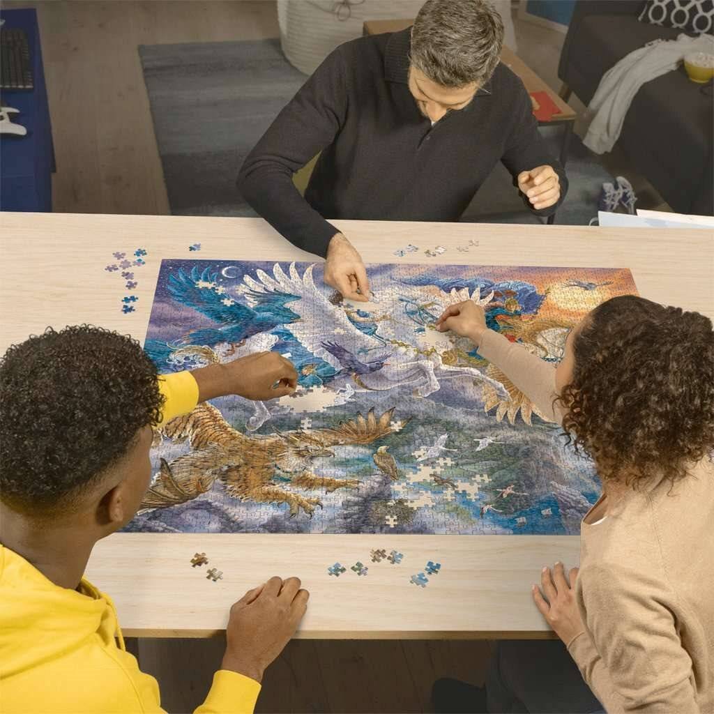 Original Ravensburger Quality Puzzle Auf dem Pegasus durch die Lüfte (2000 Teile)