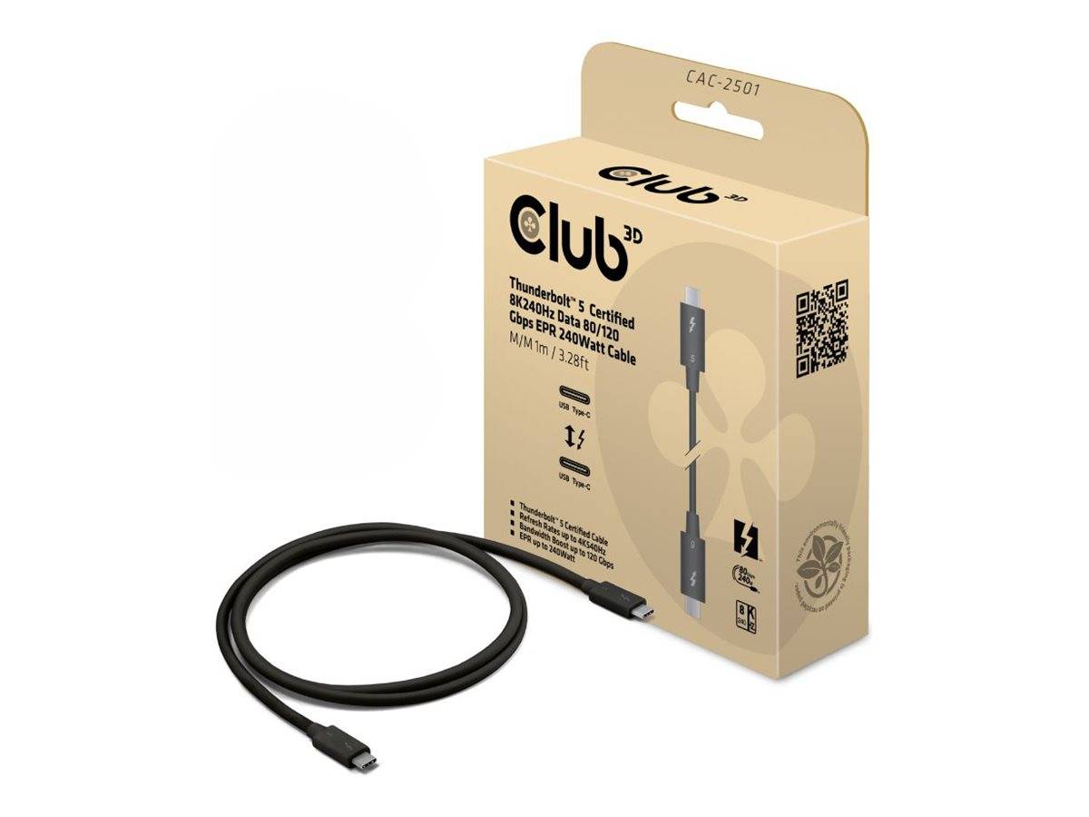 Club 3D - Thunderbolt-Kabel - 24 pin USB-C (M)